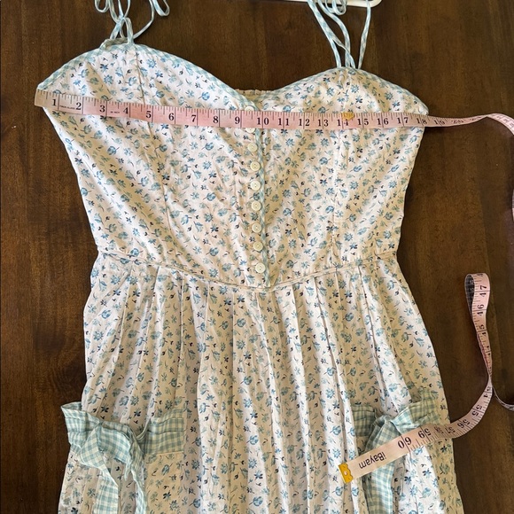 NWT Christy Dawn The Lia Blue Tulip Blue and White Floral Midi Dress large - Picture 16 of 17